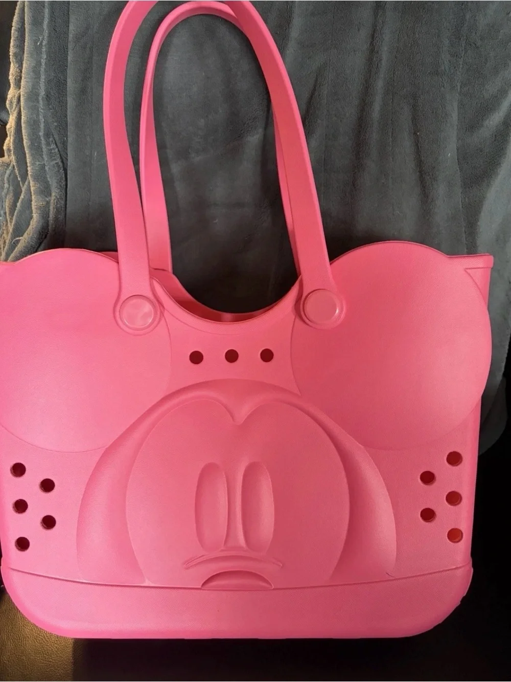 Pink Mickey Character Bog styleTote Bag - Women's Fashion Shoulder Bag